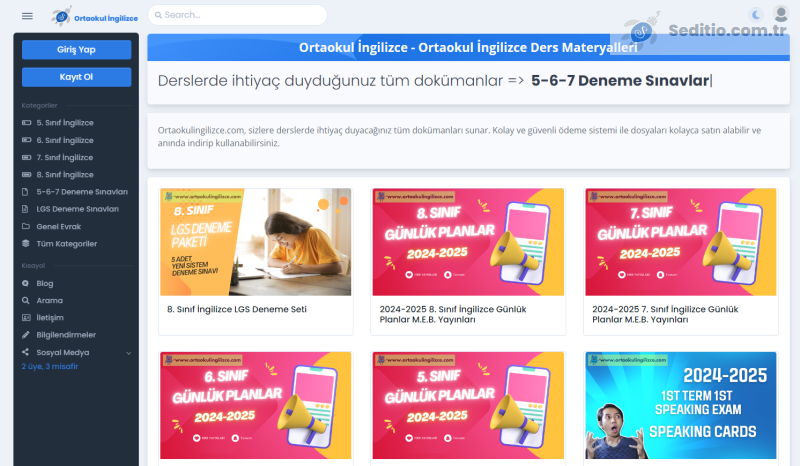 Ortaokul İngilizce - Ortaokul İngilizce Ders Materyalleri