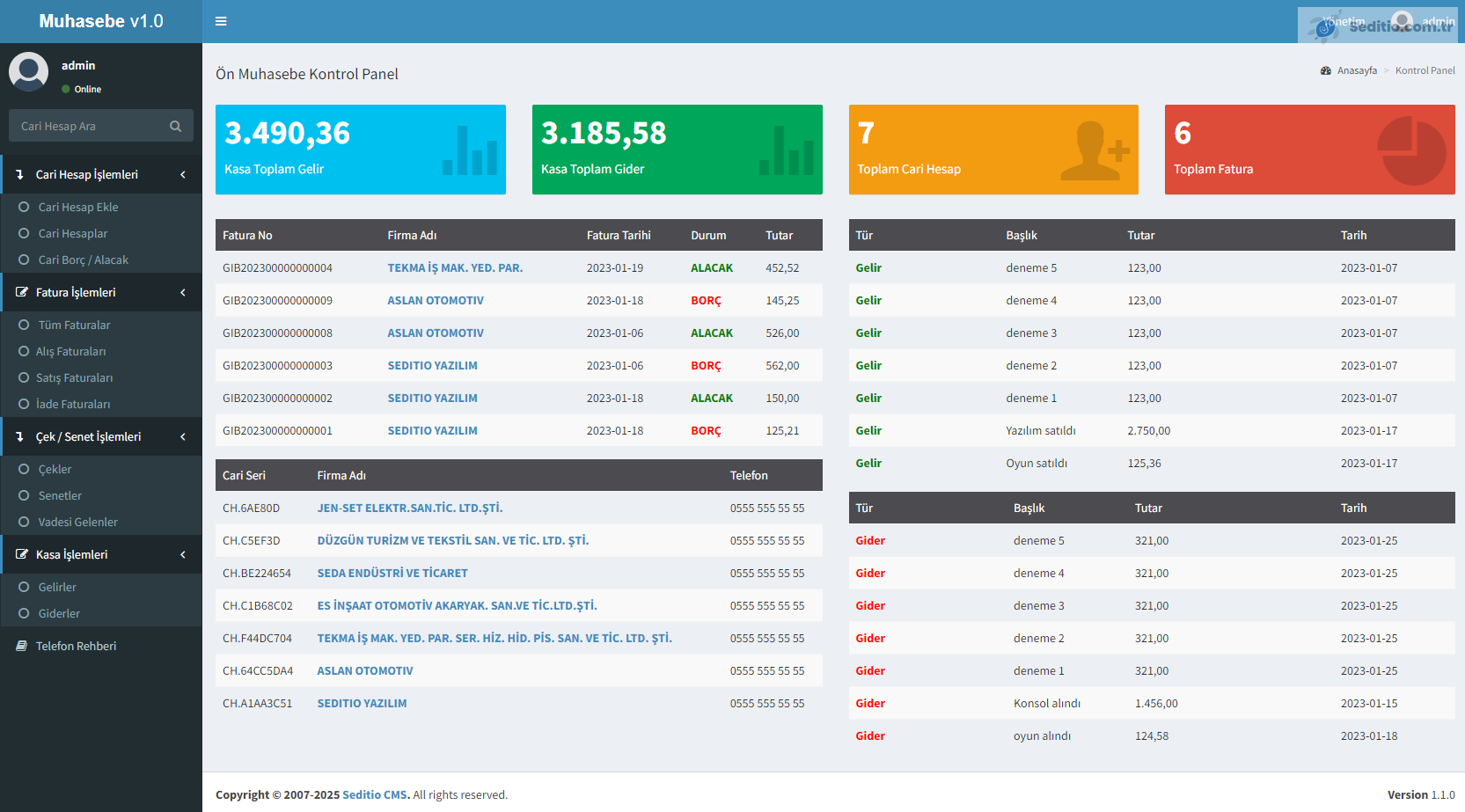 İncesu Kozmetik - Ön Muhasebe v1
